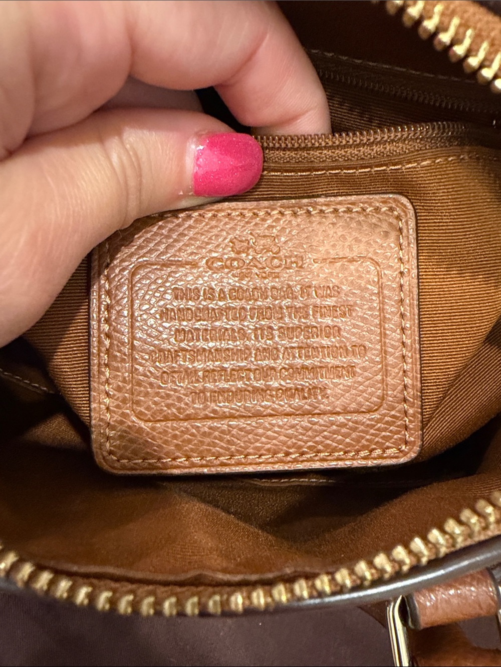 Coach Bennett Tan Leather mini Satchel Bag crossbody saddle brown - Picture 6 of 16